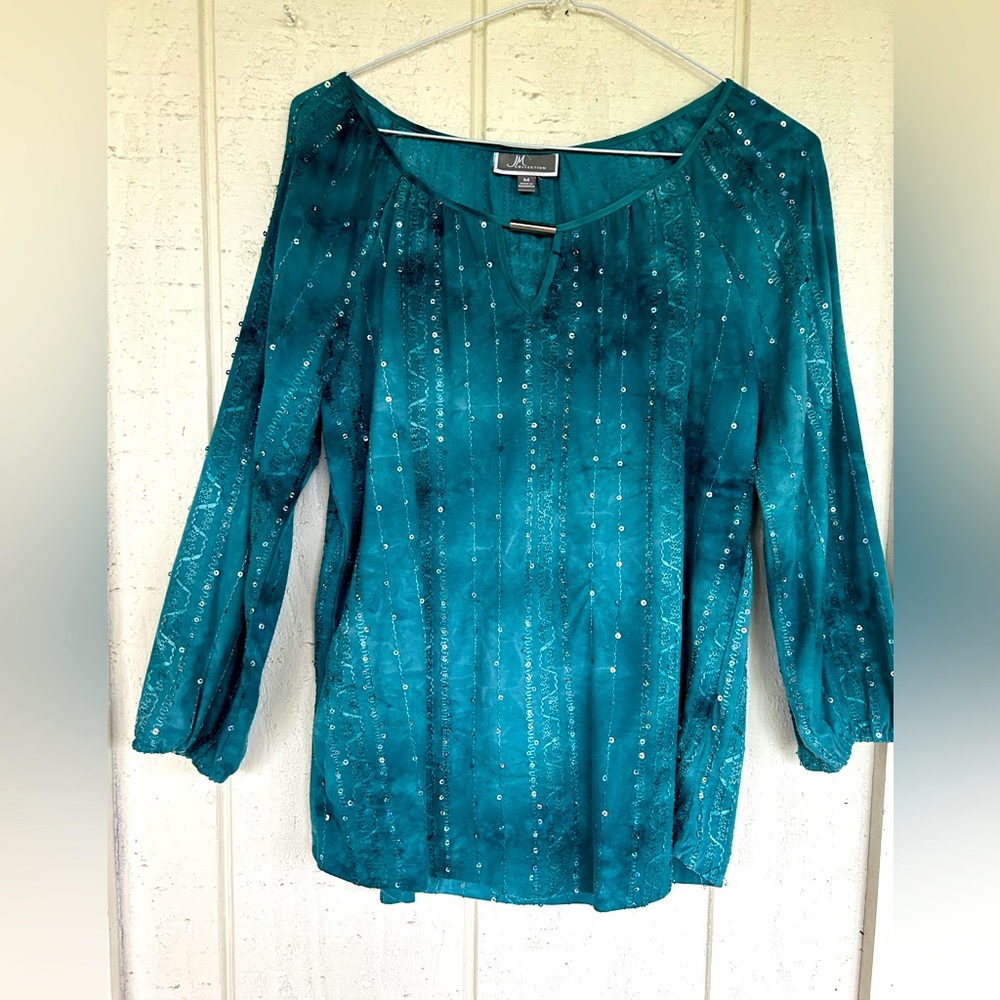 Beautiful Glittery Emerald Green Top